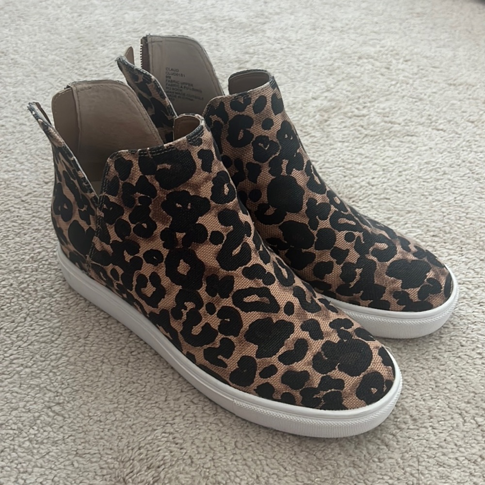 Steve Madden Leopard Print Wedge Sneaker